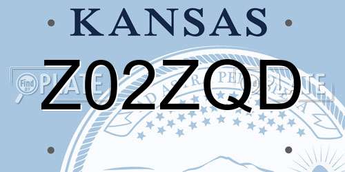 Z02ZQD Kansas License Plate