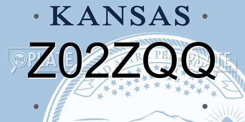 Z02ZQQ Kansas License Plate