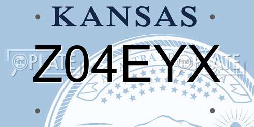 Z04EYX Kansas License Plate