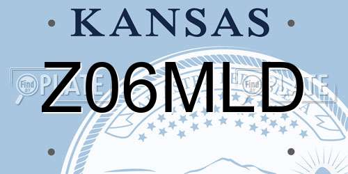 Z06MLD Kansas License Plate