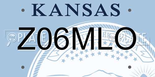 Z06MLO Kansas License Plate