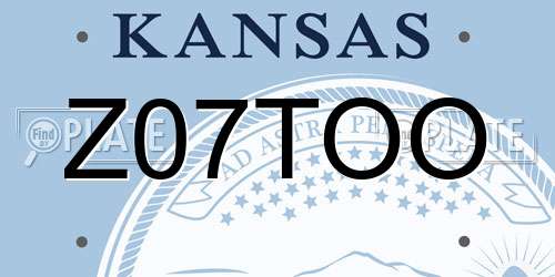 Z07TOO Kansas License Plate