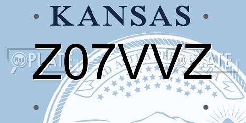 Z07VVZ Kansas License Plate
