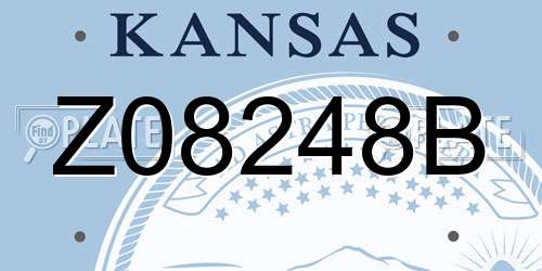 Z08248B Kansas License Plate