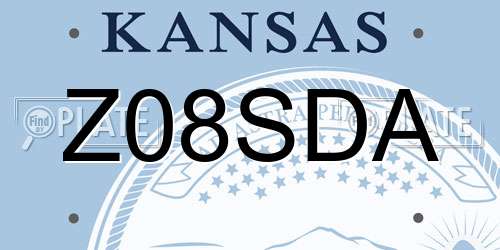 Z08SDA Kansas License Plate