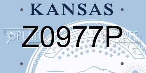 Z0977P Kansas License Plate