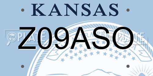 Z09ASO Kansas License Plate