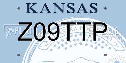 Z09TTP Kansas License Plate