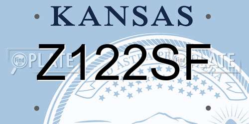 Z122SF Kansas License Plate