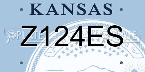 Z124ES Kansas License Plate