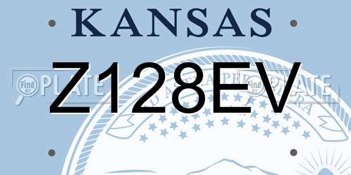Z128EV Kansas License Plate