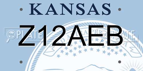Z12AEB Kansas License Plate