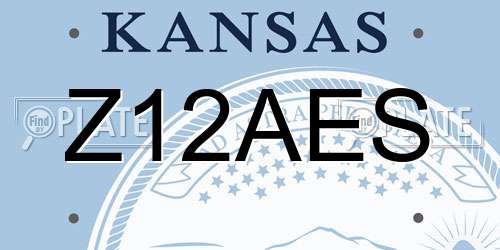 Z12AES Kansas License Plate