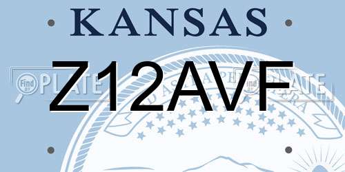Z12AVF Kansas License Plate