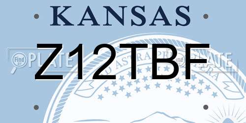 Z12TBF Kansas License Plate