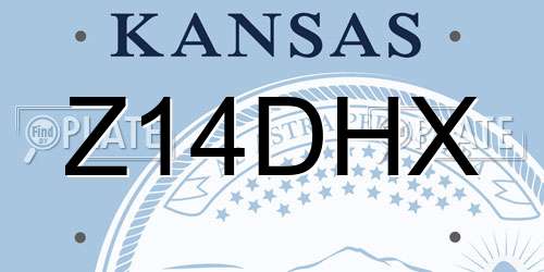 Z14DHX Kansas License Plate