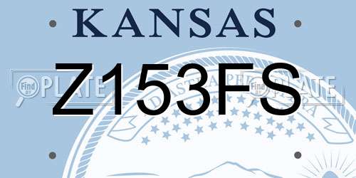 Z153FS Kansas License Plate