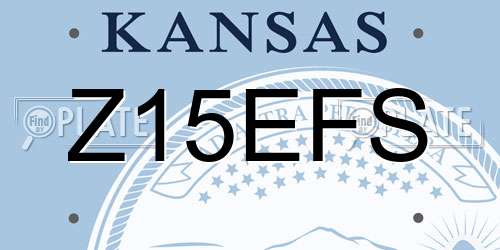Z15EFS Kansas License Plate
