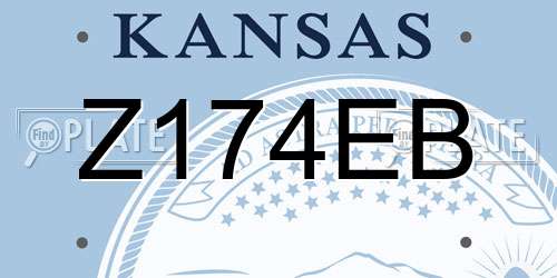 Z174EB Kansas License Plate