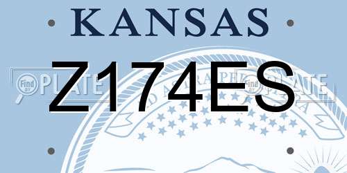 Z174ES Kansas License Plate