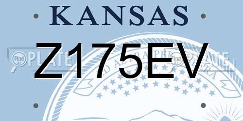 Z175EV Kansas License Plate