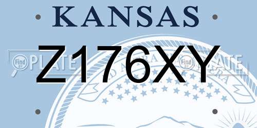 Z176XY Kansas License Plate