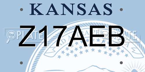 Z17AEB Kansas License Plate