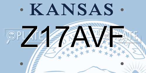 Z17AVF Kansas License Plate