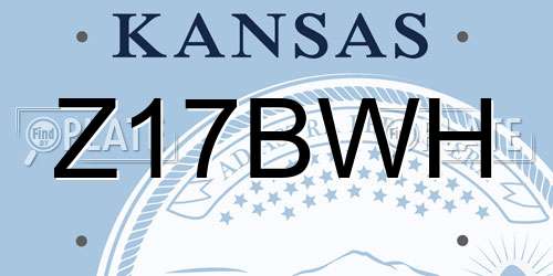 Z17BWH Kansas License Plate