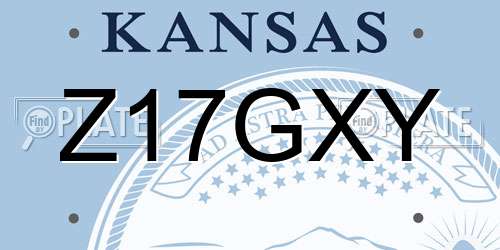 Z17GXY Kansas License Plate