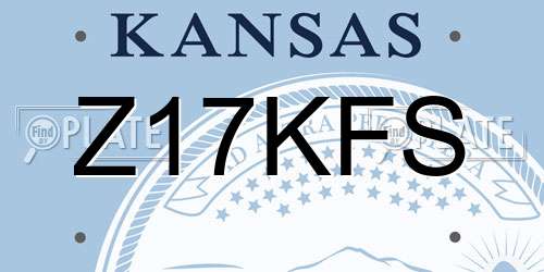 Z17KFS Kansas License Plate