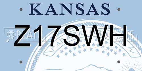 Z17SWH Kansas License Plate
