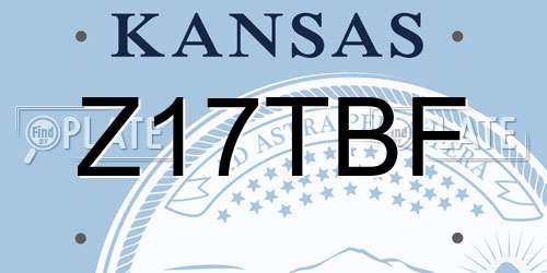 Z17TBF Kansas License Plate