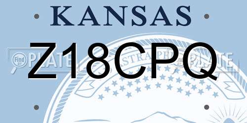 Z18CPQ Kansas License Plate