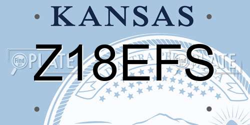 Z18EFS Kansas License Plate