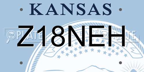 Z18NEH Kansas License Plate