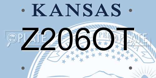 Z206OT Kansas License Plate