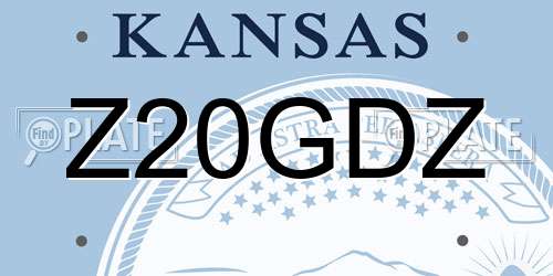 Z20GDZ Kansas License Plate