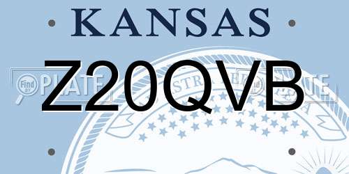 Z20QVB Kansas License Plate
