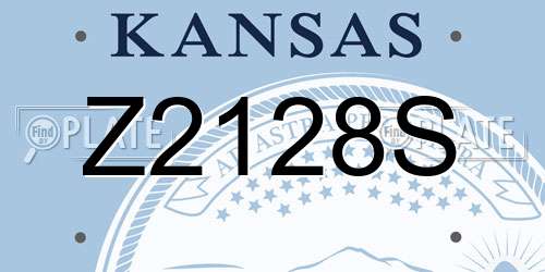 Z2128S Kansas License Plate