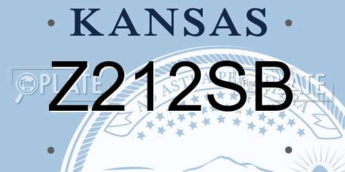 Z212SB Kansas License Plate