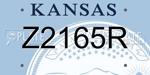 Z2165R Kansas License Plate