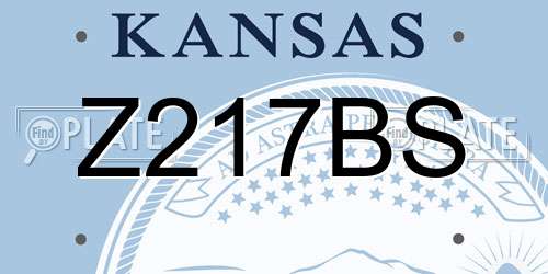 Z217BS Kansas License Plate