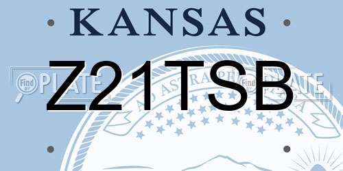 Z21TSB Kansas License Plate
