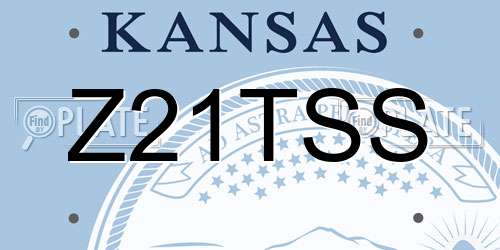Z21TSS Kansas License Plate