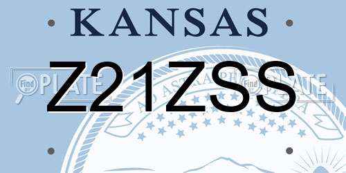Z21ZSS Kansas License Plate
