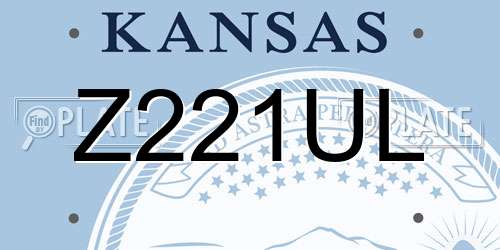 Z221UL Kansas License Plate