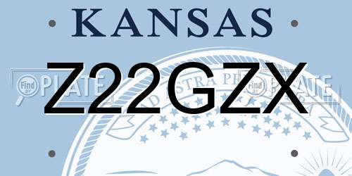 Z22GZX Kansas License Plate