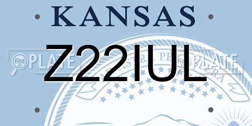 Z22IUL Kansas License Plate