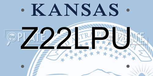Z22LPU Kansas License Plate